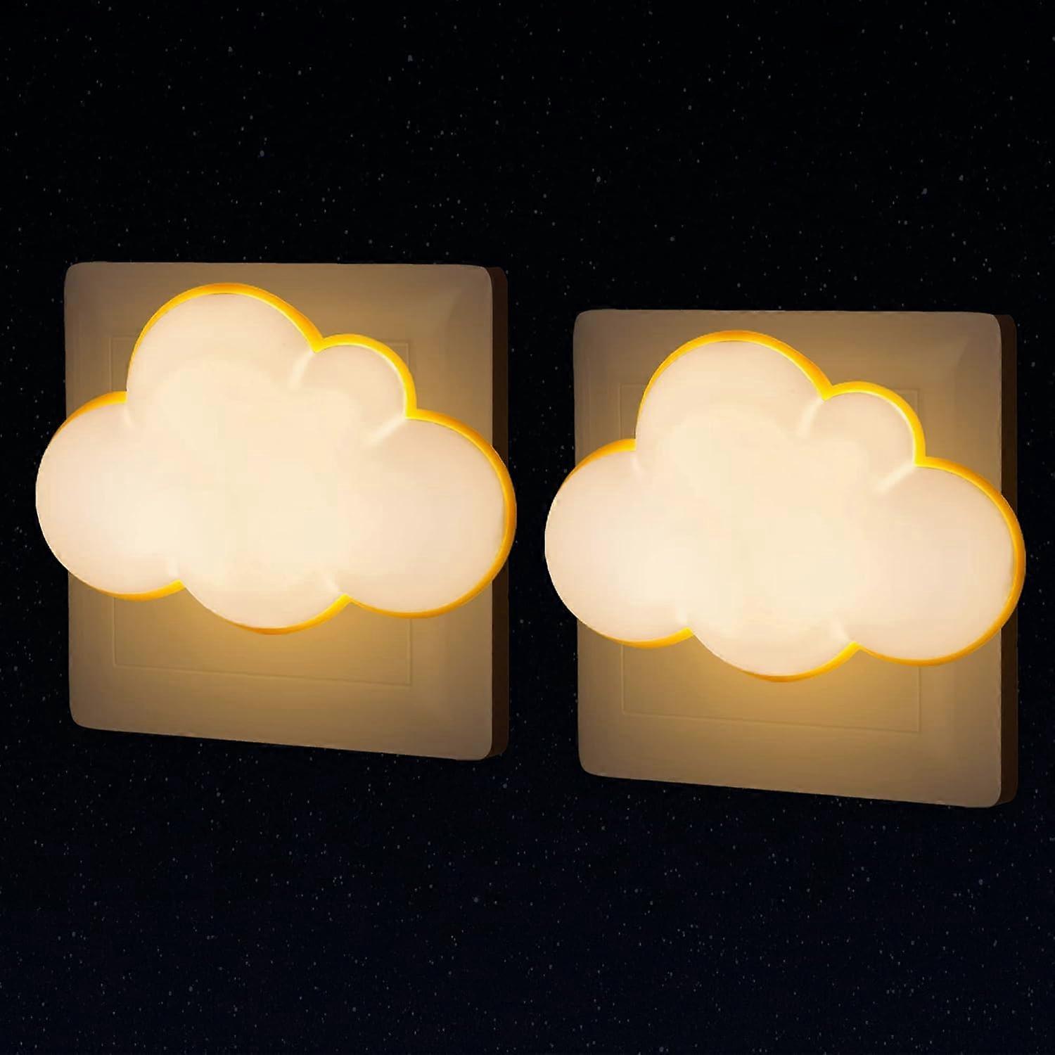Set of 2 Children's Night Lamp with Twilight Sensor, Small LED Wall Lamp for Baby's Room, Hallway Wall Lamp, European Regulations