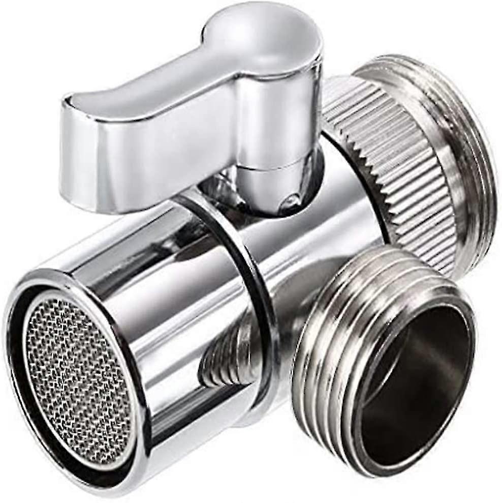 Polished Chrome Brass Sink Valve Diverter Faucet Splitter For Kitchen,handheld Showerhead Or Bathroom Sink Faucet Replacement Part Faucet To Hose Adap