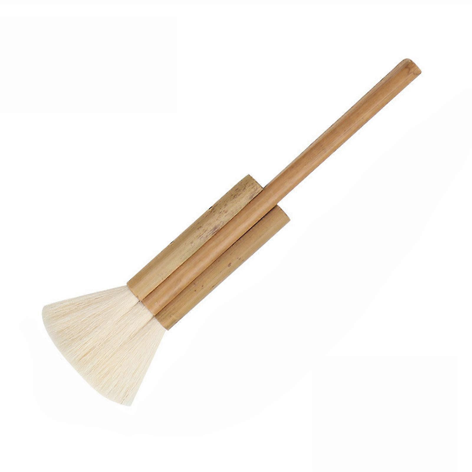 Soft Bamboo Handle Paint Brush For Watercolor Flat Head Drawing Row