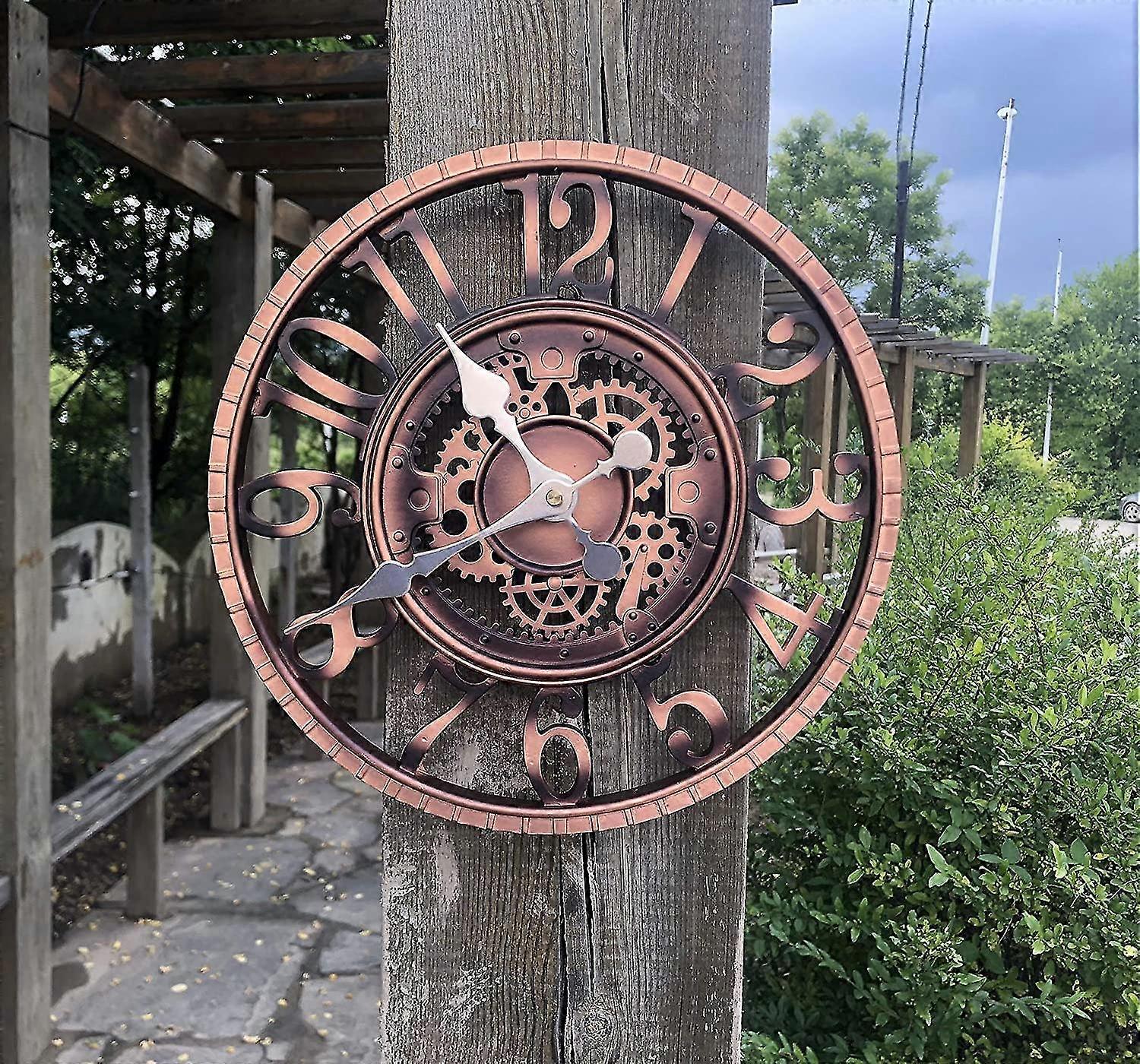 Large Retro Garden Clock    Weatherproof