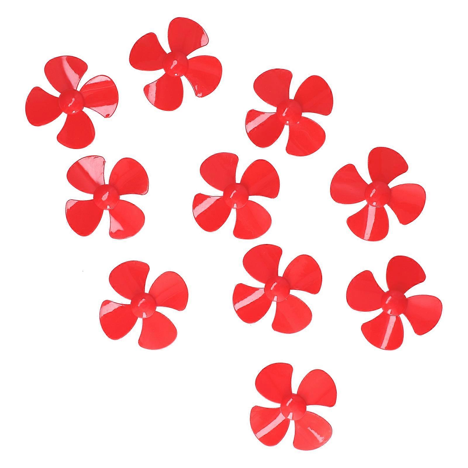 10 قطع 60 ملليمتر 4 شفرات المروحة البلاستيك تحول مراوح القوارب الملحقات مع 2 ملليمتر ثقبأحمر