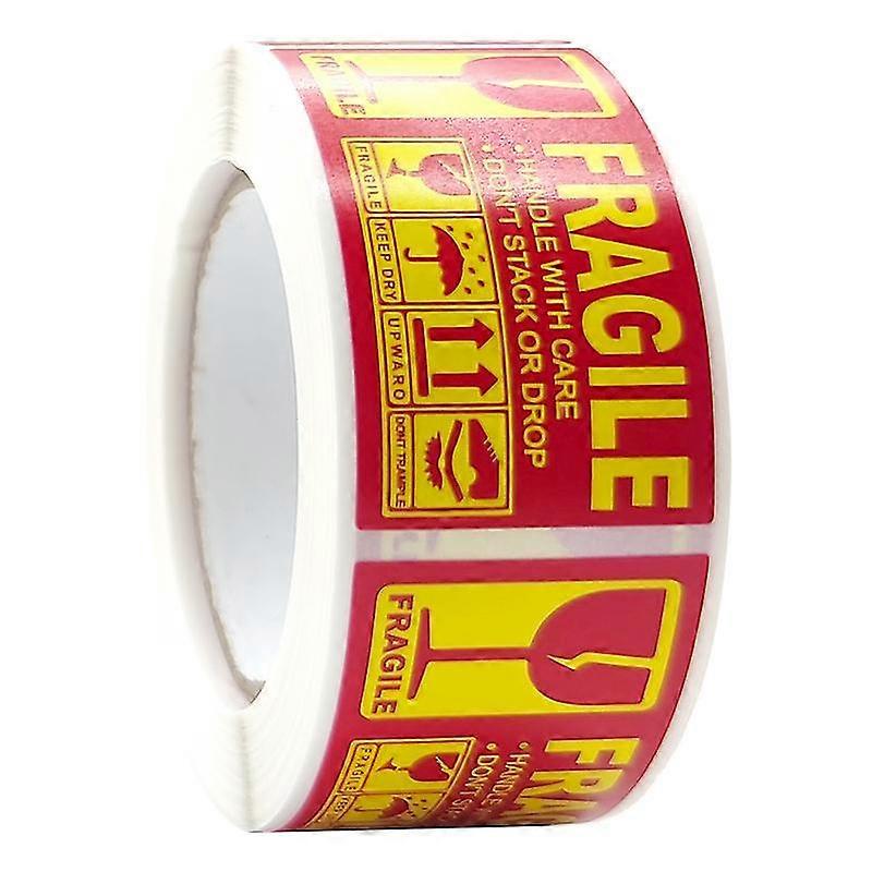 25*45mm Fragile Stickers Handle with Care Warning Packing Shipping Label - Permanent Adhesive (1 Roll, 250 Labels)