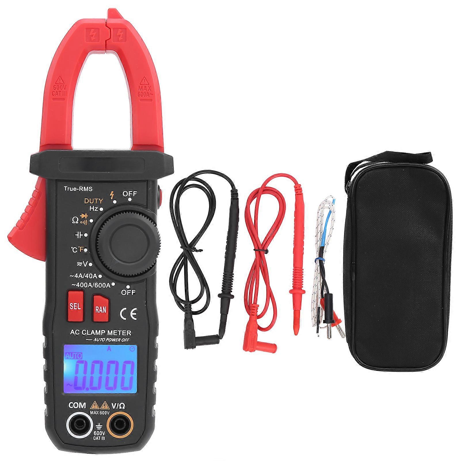 ETCR6420 600V Auto Range Digital AC DC Voltage TrueRMS Tester Clamp Meter Multimeter