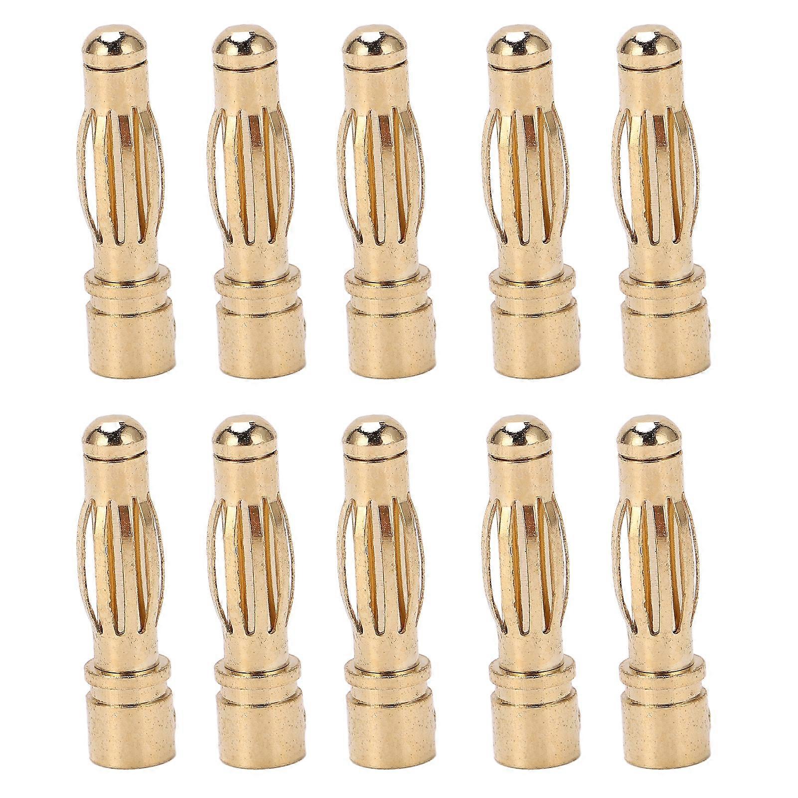 10Pcs Banana Plug Good Transmission Performance CNC Technology High Accuracy DIY Banana Plug Connectors