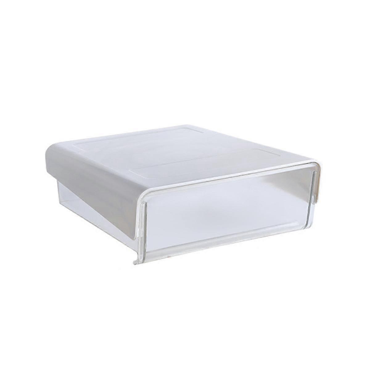 Under Desk Drawer Organizer No-punch Strong Under Table Storage Box Grocery Storage White