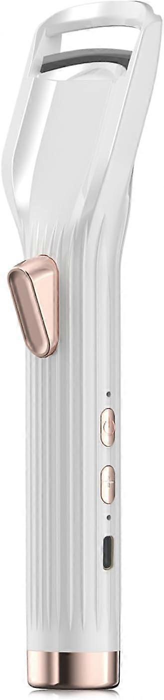 White-Heated Eyelash Curler Premium PRO - Fast Heat up in 8s - 24 Hours Long Lasting - Rechargeable Electric Eyelash Curler with Type-C, Innovative L