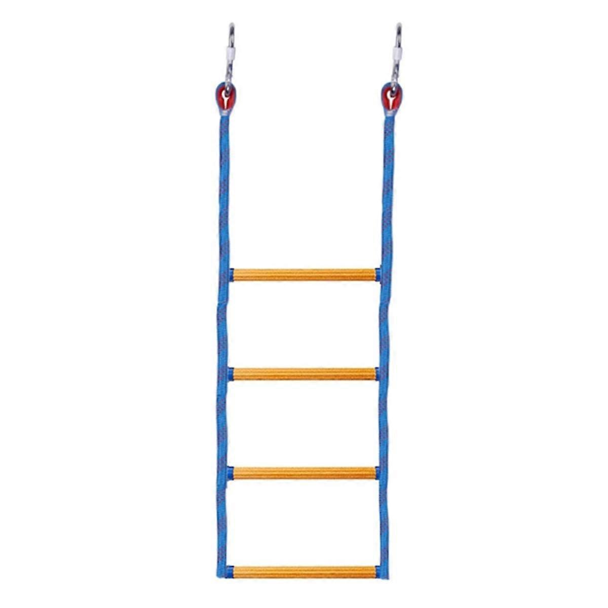 Folding Kayak Boat Rope Ladder 4-Steps Marine Rope Ladder Extension Assist Boat Ladder Swim Ladder