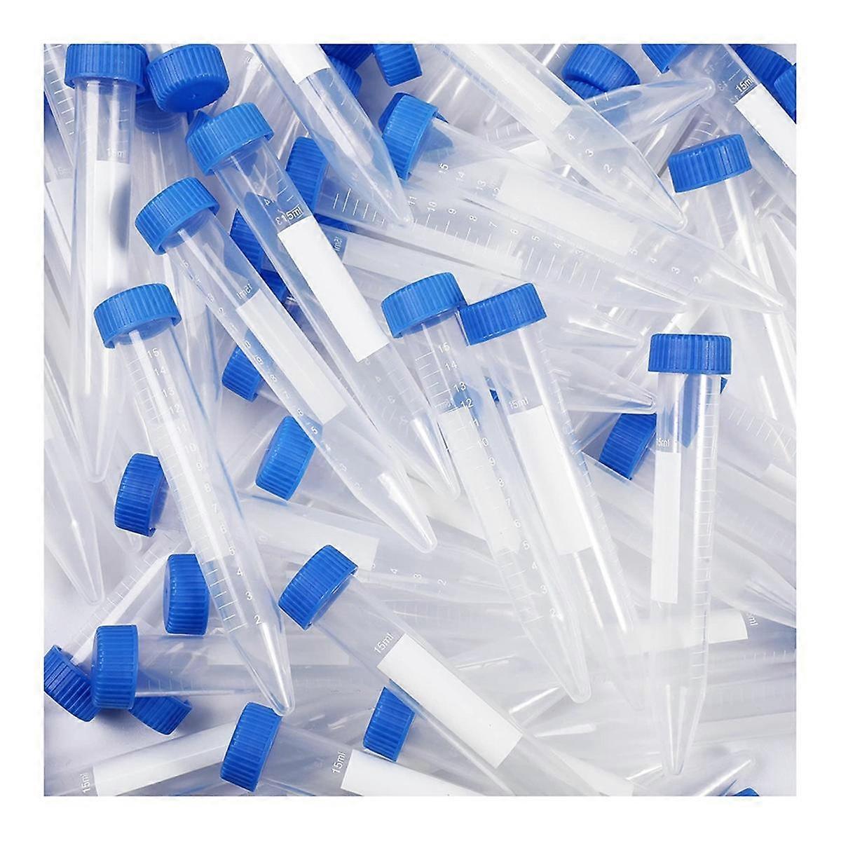 200 Pack Conical Centrifuge Tubes 15Ml, Sterile Plastic Test Tubes with Screw Caps, Polypropylene C
