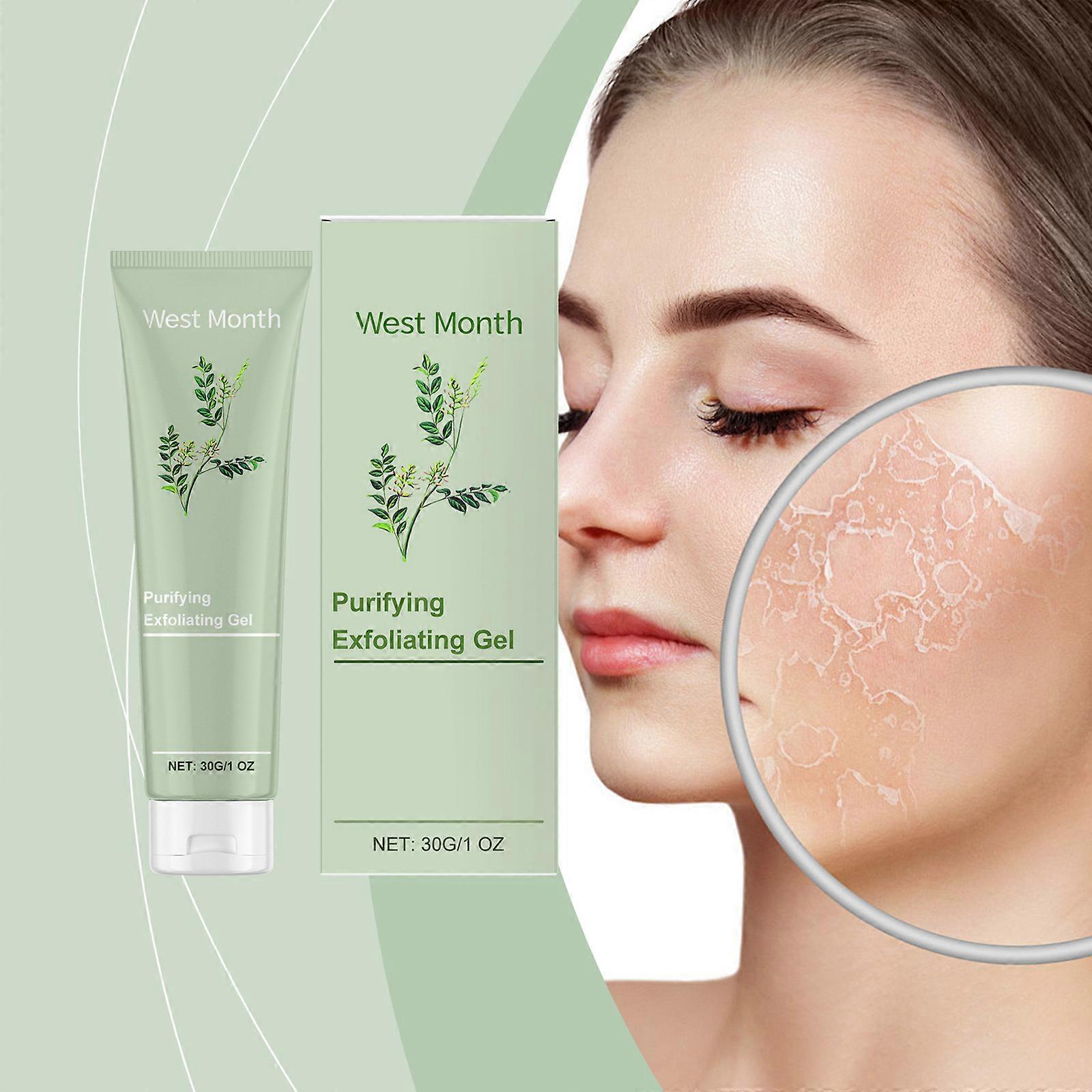 Purifying Exfoliating Gel Natural, Gentle Exfoliating Face Scrubber Gel, Deep Cleansing Face and Body Exfoliating Scrub Gel