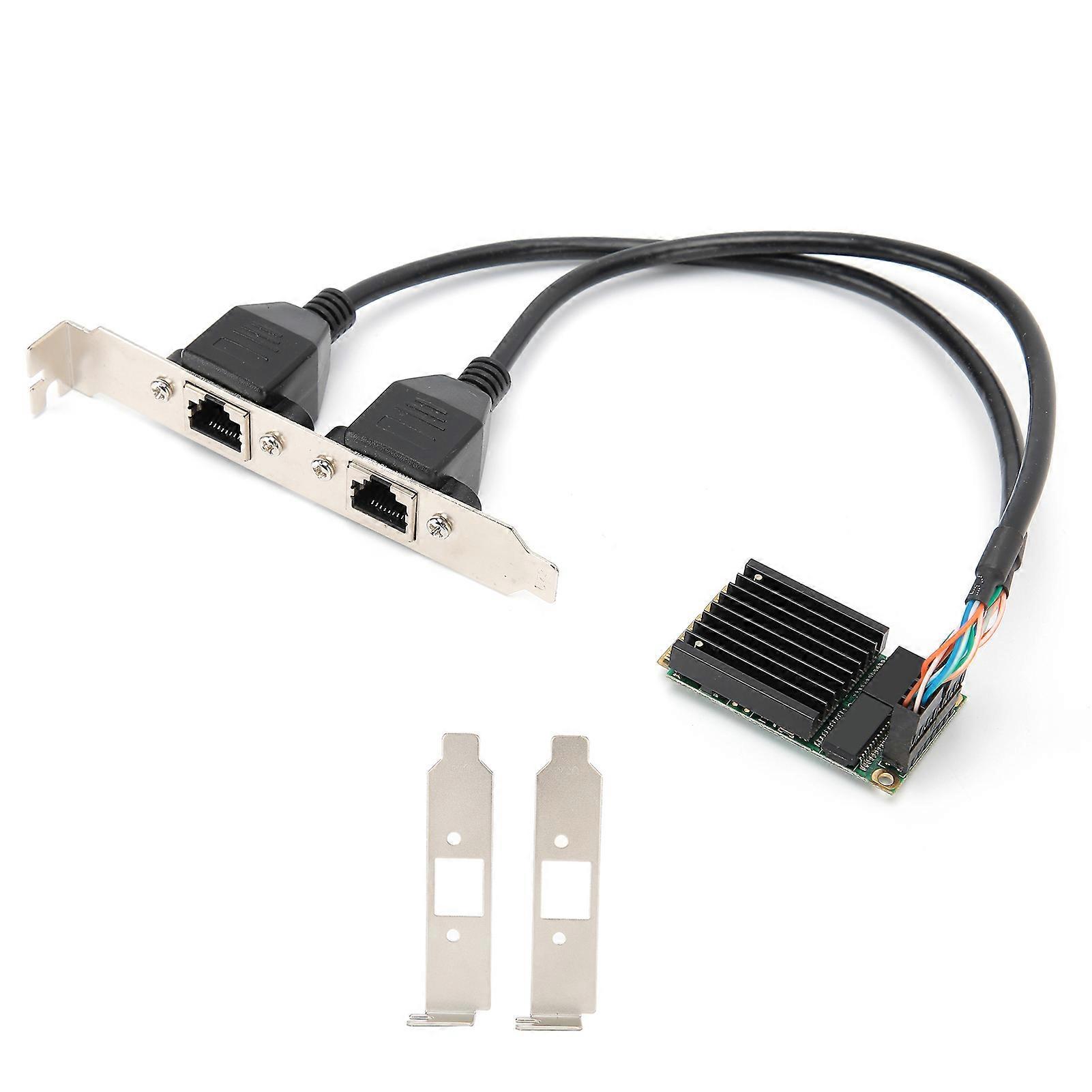 Mini PCI-E Ethernet Networks Card Adapter Gigabit Dual RJ45 Port for Intel 82583V