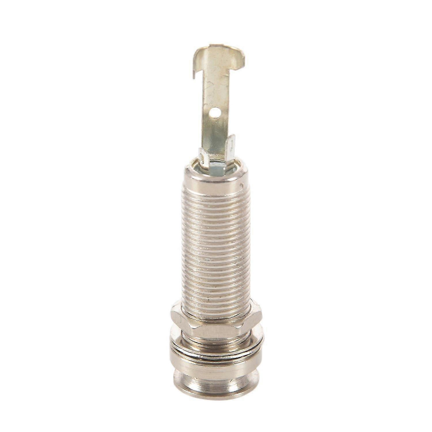 Cylinder Clip End Pin Mono Panel Output Jack Socket For Electric Guitar Bass 6.35mm