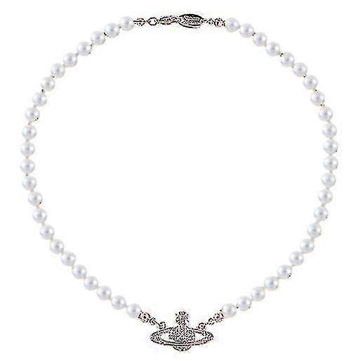 Perlenkette Saturn Kristall Rhein Halskette Imitation Perlenhalsband