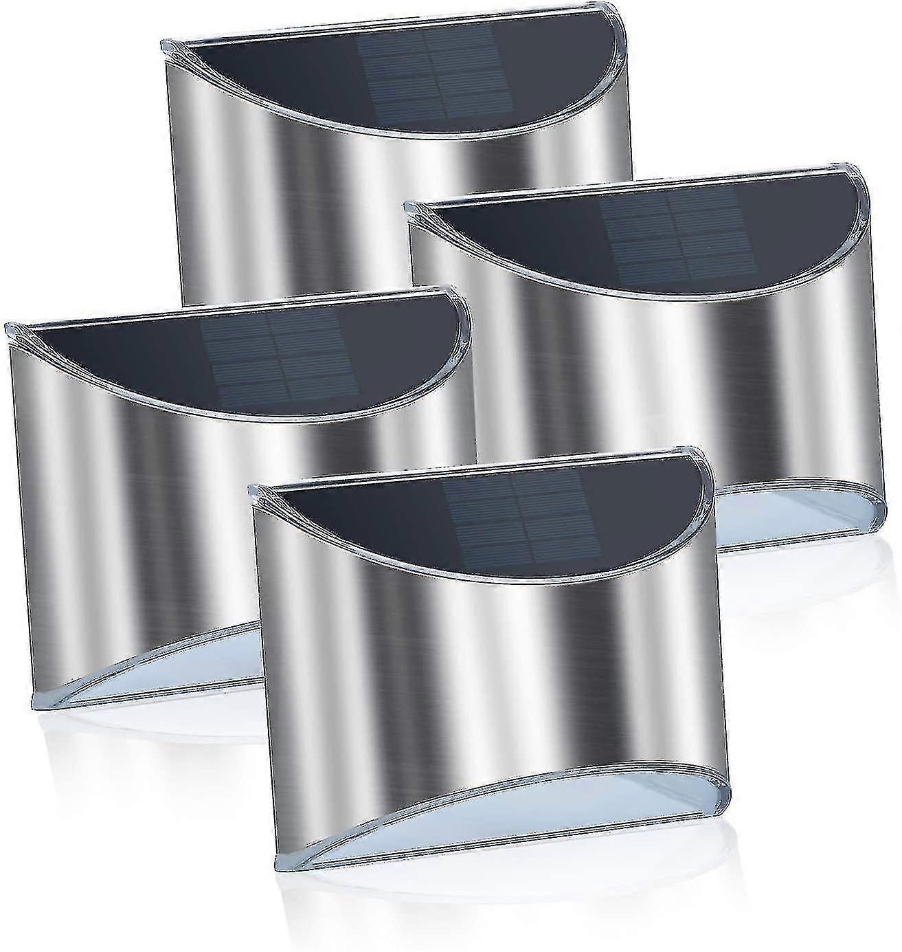 Solcellelamper for utendørs bruk, LED solcellelampe, solcellelampe i rustfritt stål, vanntette solcellelamper, utendørs spotlights, vegglamper for utendørs bruk, hage