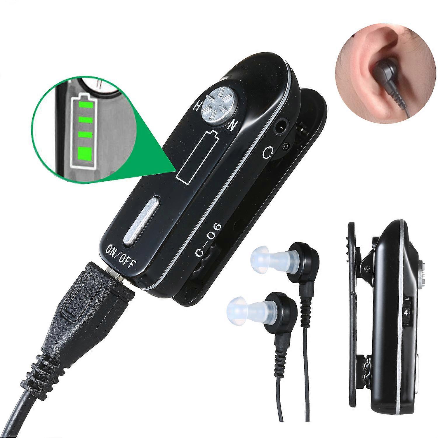 Hot Sell External Both Sides Hearing Aids Sound Amplifier Lithium Battery USB Charging Ear Deaf
