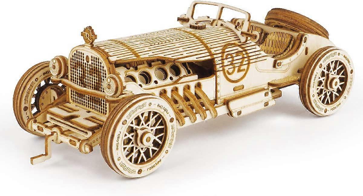 Drewniane puzzle 3D dla dorosłych-Zestawy mechanicznych modeli samochodów-Łamigłówki-Zestawy do budowania pojazdów-Wyjątkowy prezent dla dzieci na urodziny / Boże Narodzenie (1:16 s