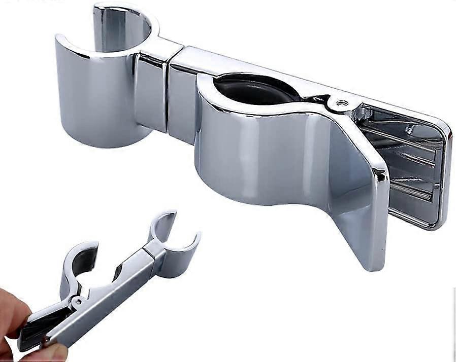 Hand Shower Holder, Shower Head Holder, Replaceable Handheld Shower Holder, Shower Holder, 18-25MM Diameter Adjustable, Metal, Chrome, No Drilling