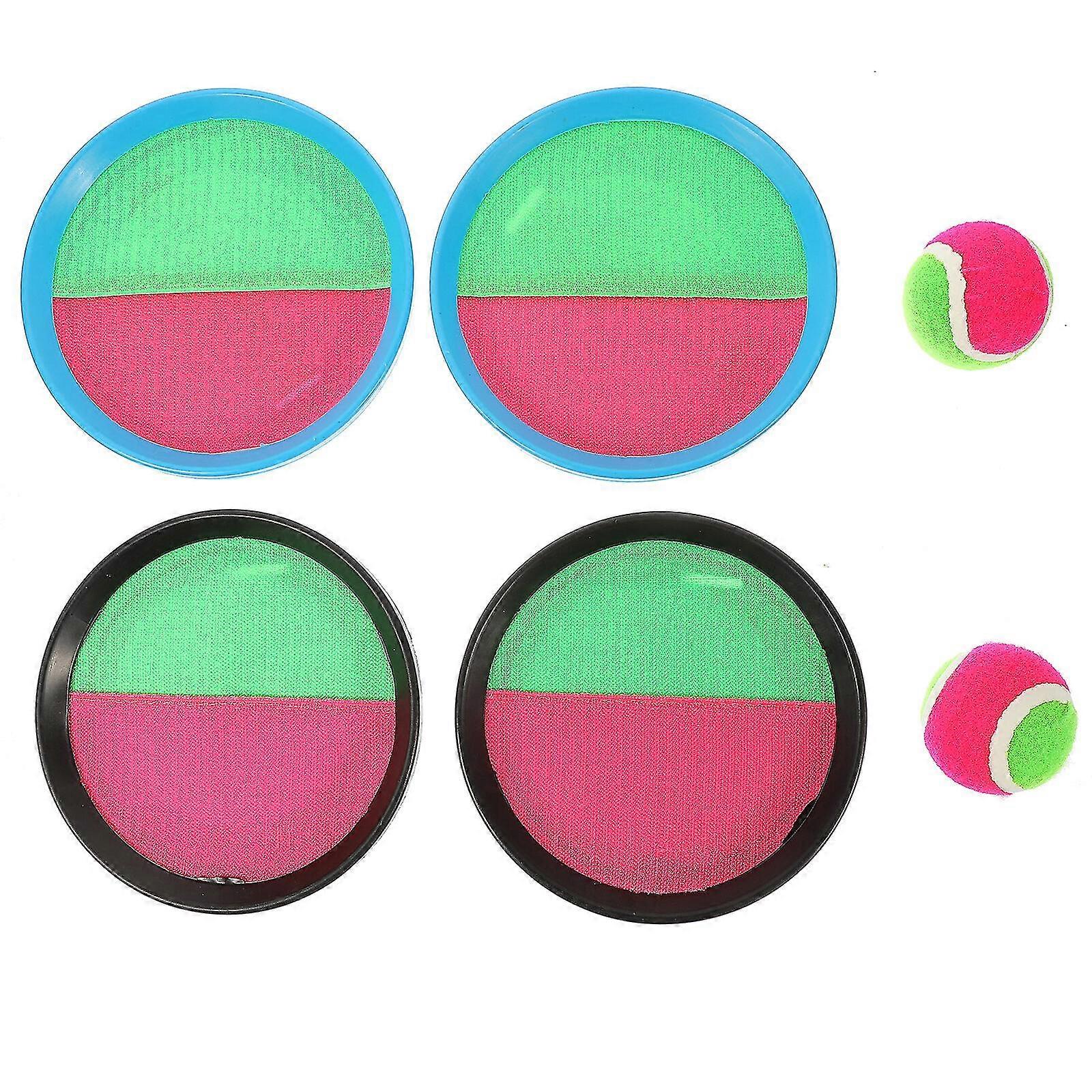 2 Sets Sticky Ball Plaything Interactive Throwing Ball With Racket Tossing Ball Plaything