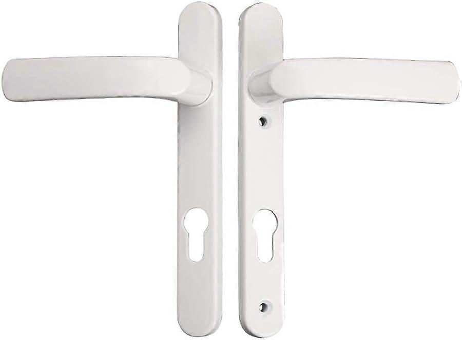 PVC Door Handles Set - Chrome Double Glass Outer Door Handles with 92PZ Spring Mechanism, Durable 1 Pair