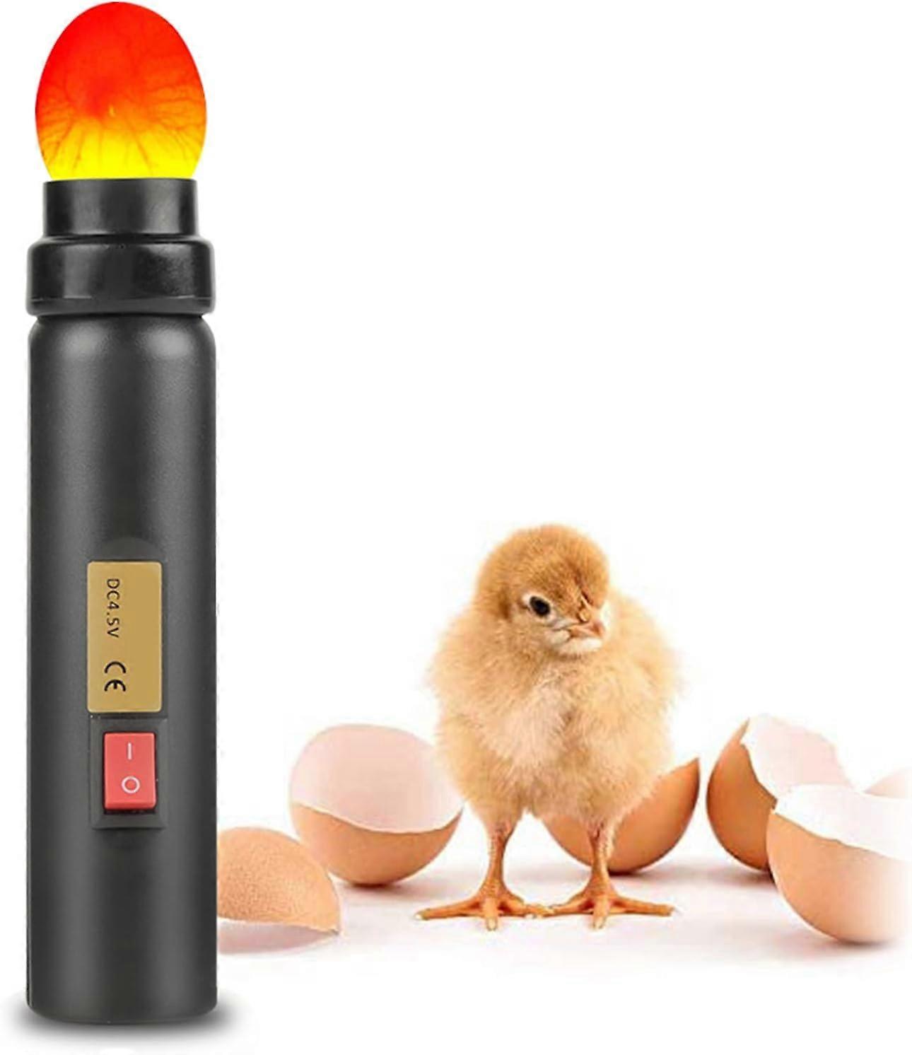 Egg Candler Tester LED Egg Incubation Tracking Lamp, Auto Mini Egg Incubator Lighting Battery OR Plug Powered, Egg Candler for Experiment Monitoring E