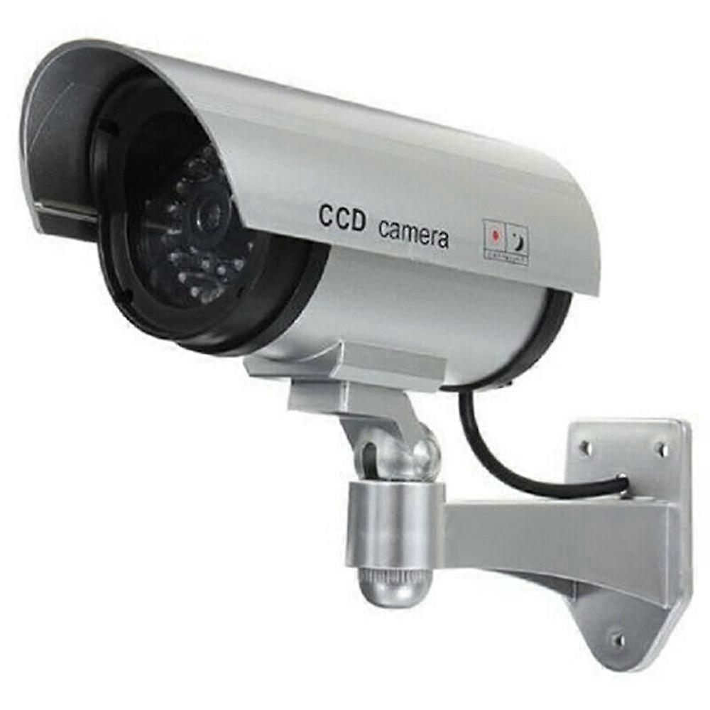 Dummy Surveillance Camera - Fake Camera with Red LED Light, Realistic Design