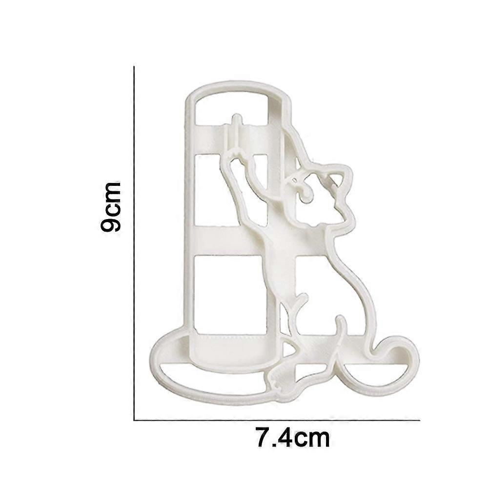 3D Cat Cookie Cutters for Kids, Shaped Cat Cookie Mold Set for DIY Baking, Biscuits Embossing, Shape 3