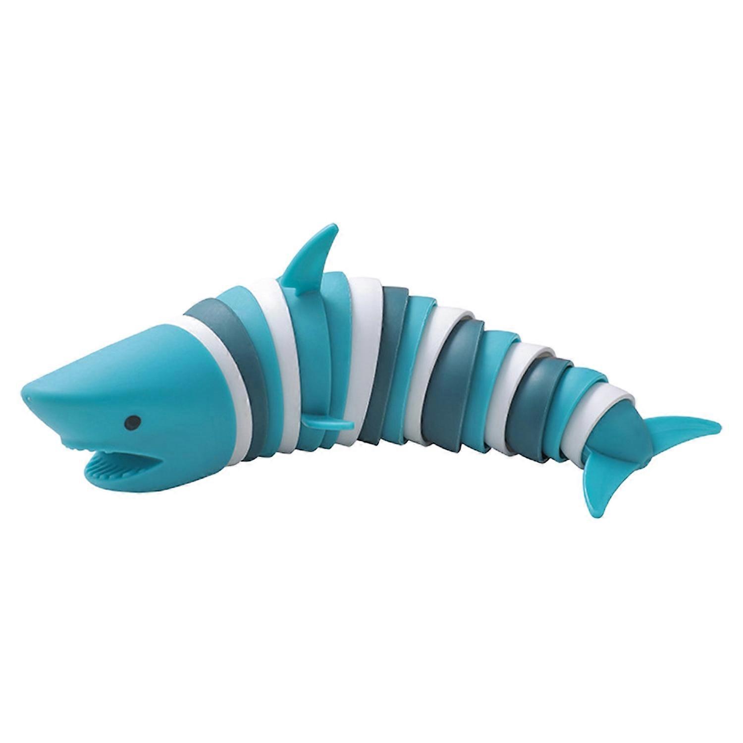 Ocean Shark Squeeze Fidget Toy Articulated Stim Toys Anti-stress Flexible Cartoon Shark Slug Fidget