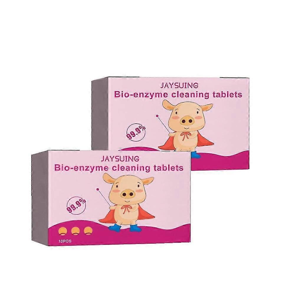 Multi-Functional Bio-Enzyme Cleaning Tablets, Bio-Enzyme Explosive Salt Active Enzyme Laundry Stain Remover Cleaning Agents For Clothes Shoes And Curt