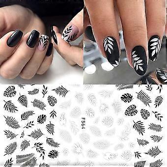 Stickers Nail Art - Motifs Géométriques Noirs - Autocollants Pour Ongles - Neuf