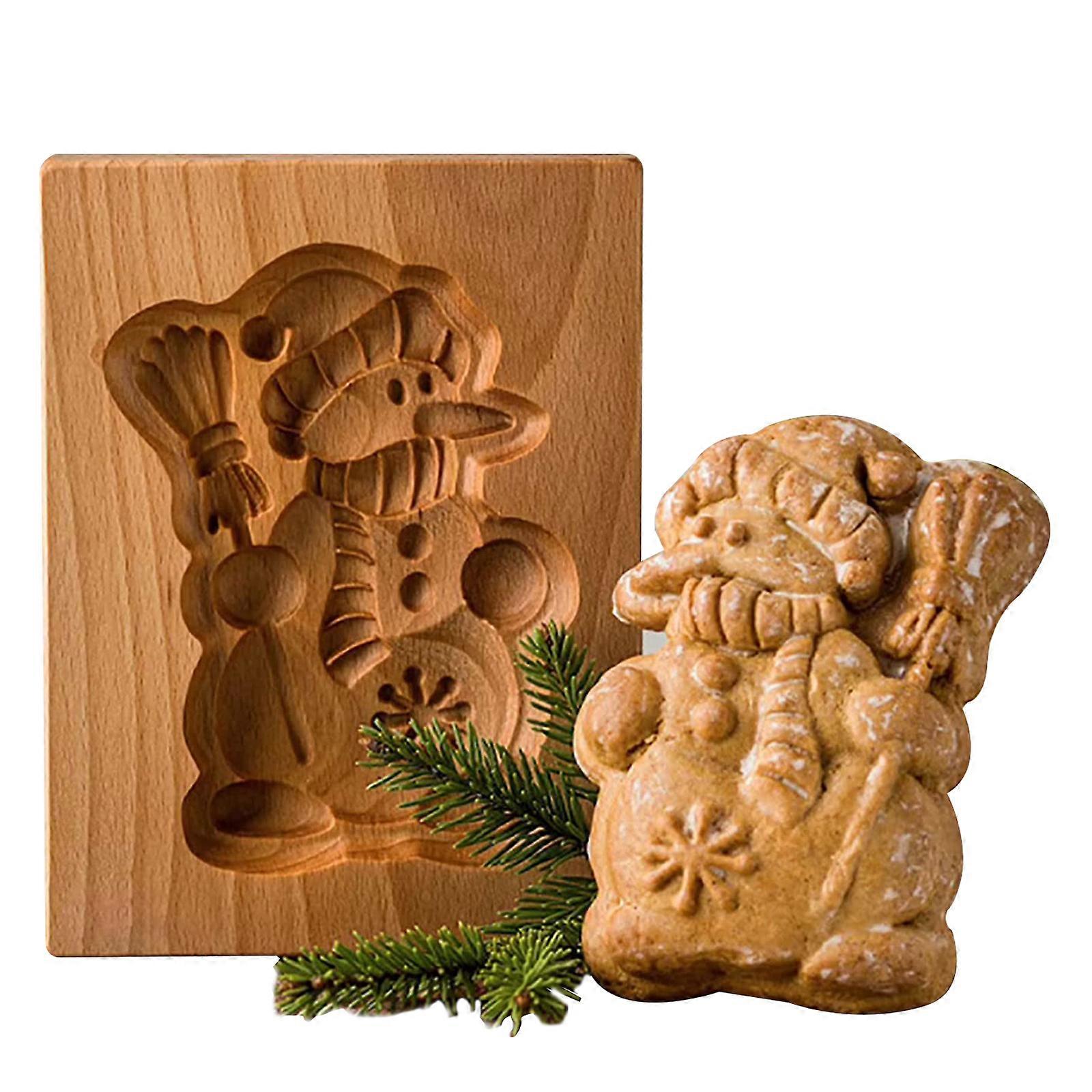 עוגיות ג'ינג'ר מעץ מגולפות עובש עובש עוגיות
