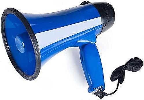 Portable Megaphone Bullhorn 30 watt Power with Built-in Music-Adjustable Volume -Strap Powerful and Lightweight