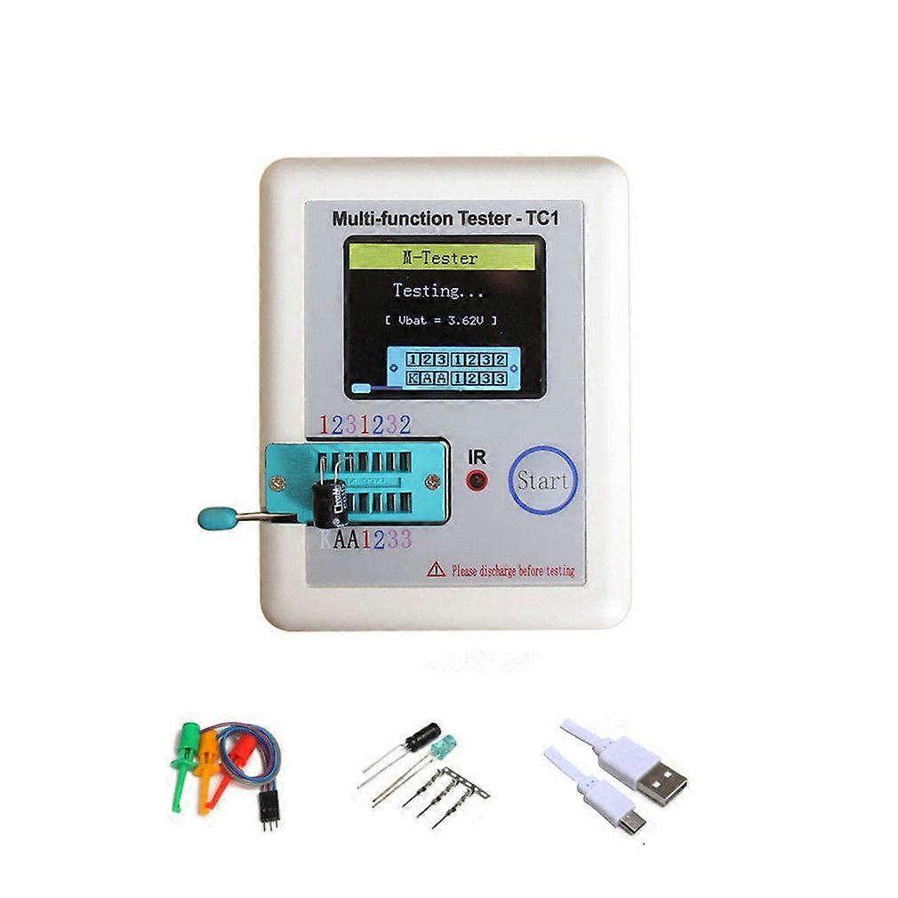 Multifunctional Transistor Tester Lcr-Tc1 Full Color Graphic Display With Battery Tft Diode Triode Capacitance Meter Test Meter
