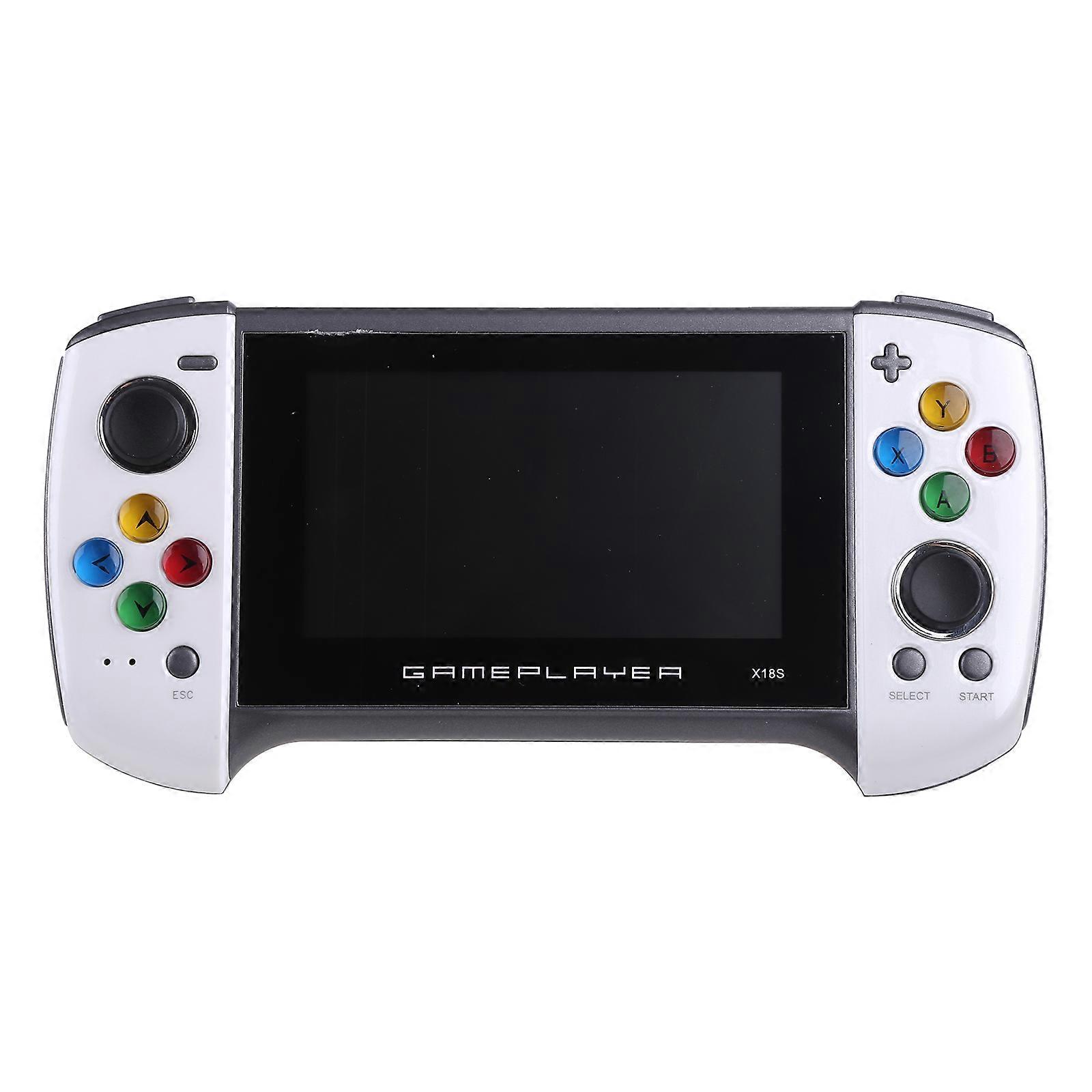 Console de jogos portátil X18Plus 4,3 polegadas com joystick duplo de tela grande e jogos de 64 bits