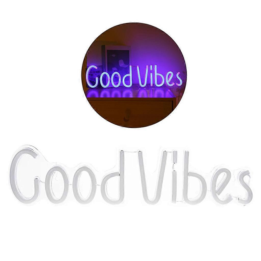 LED Neon Wall Signs Good Vibes Wall Decoration with On/Off Switch Art Light