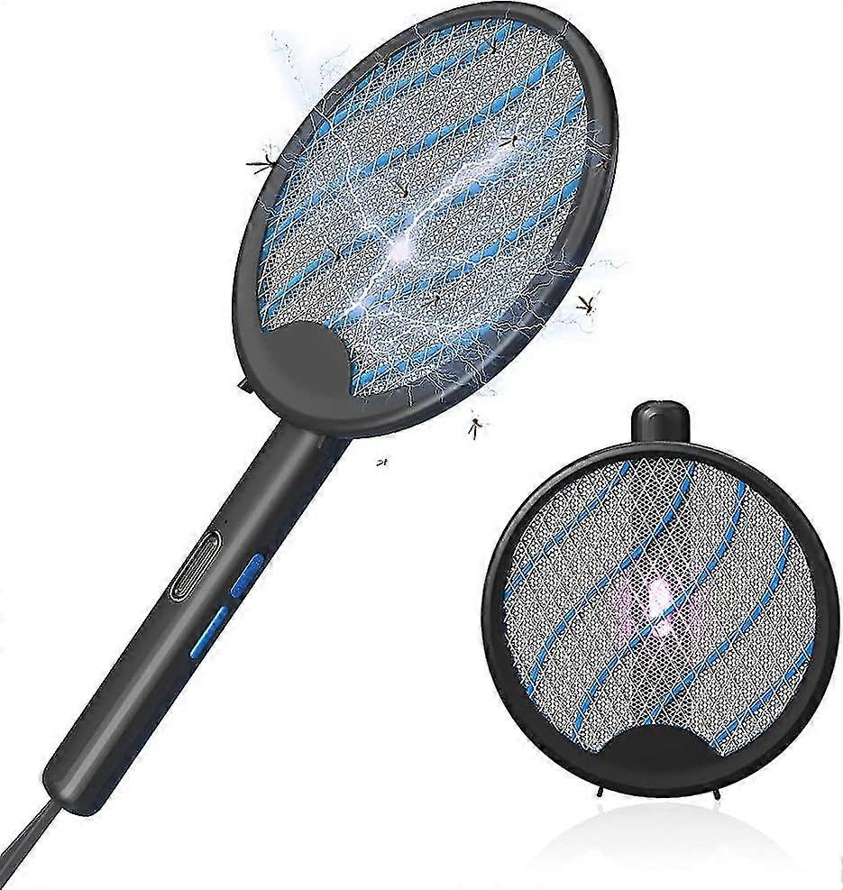 Electric Fly Swatter Bug Zapper Racket Rechargeable Collapsible Multi-purpose, 4,000 Volt, Usb Charging