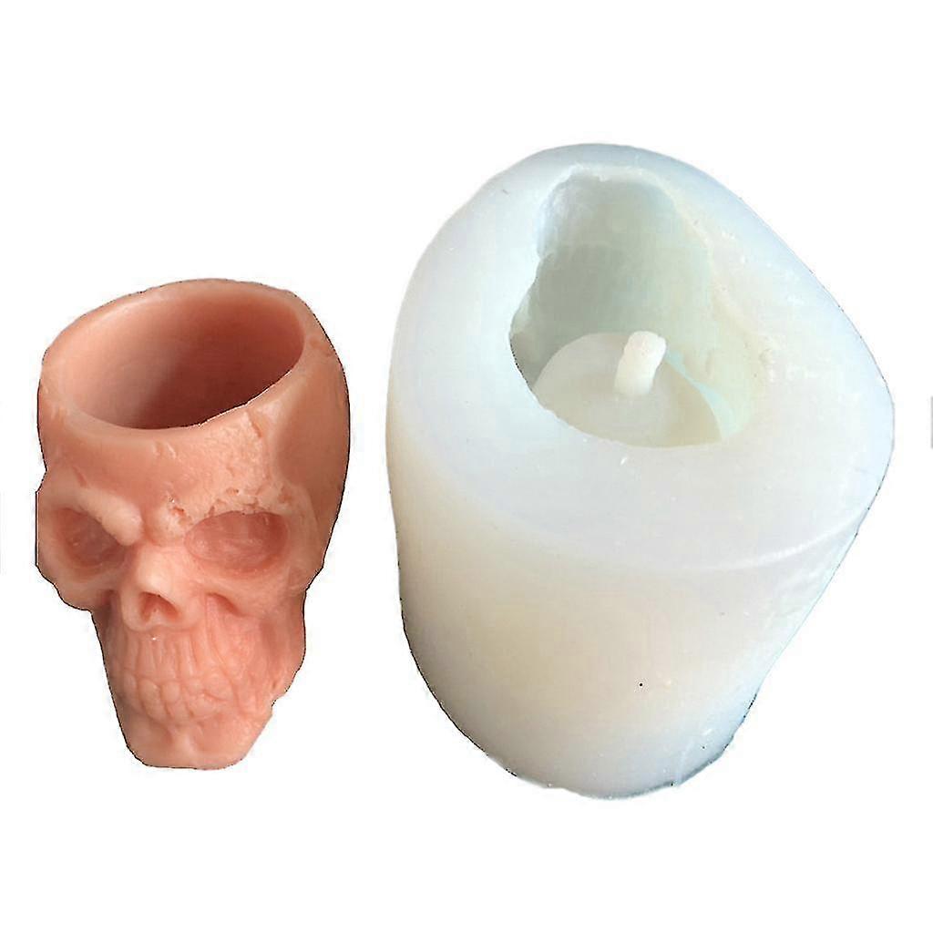 3d Rose Flower Skull Shape Mold Epoxy Plaster Mold Making Soap Candle Jewelry-fg