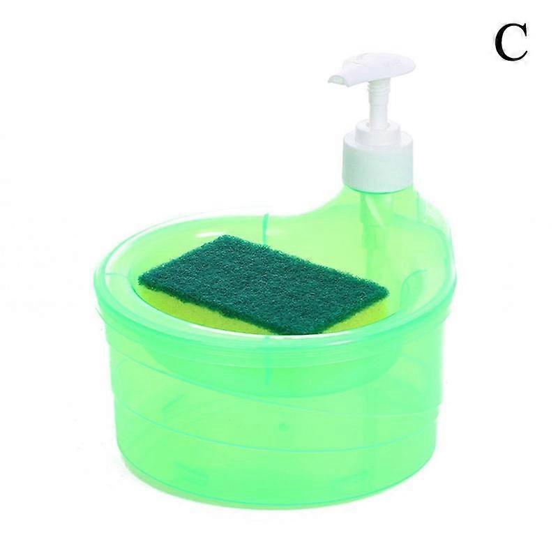 Soap Dispenser Pump With Sponge Manual Press Cleaning Liquid Container Manual Press Soap Organizer Kitchen Tool