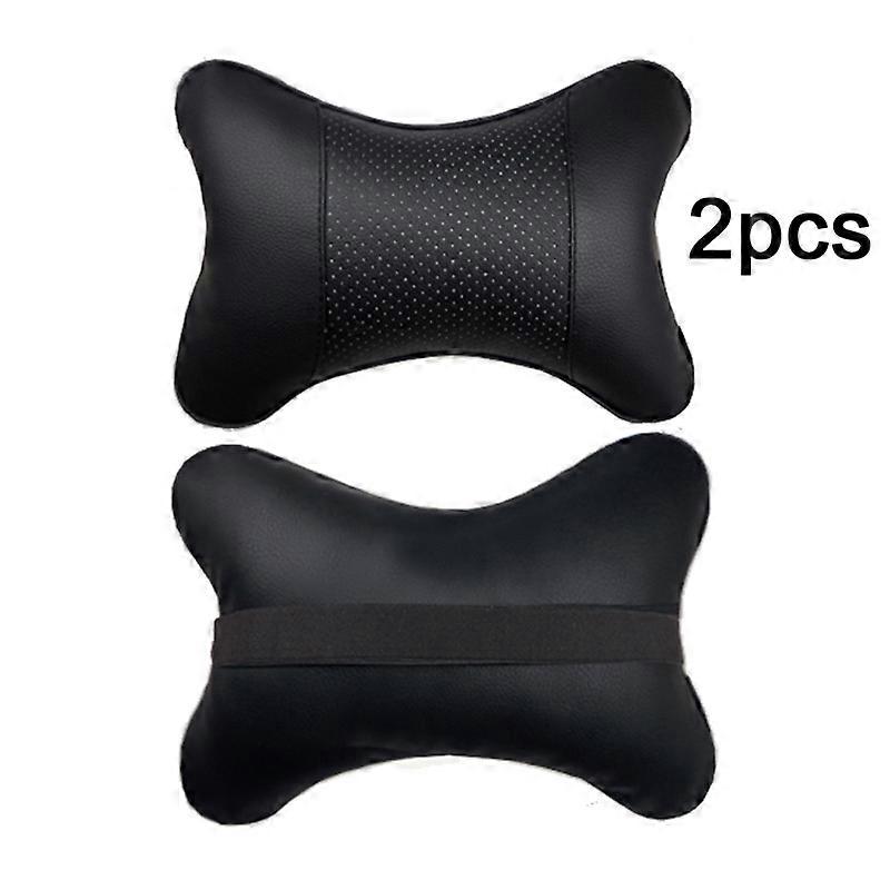 Artificial Leather Car Neck Pillows Support Comfortable Universal Single Headrest Fit For Most Auto Accessories Fills Fiber