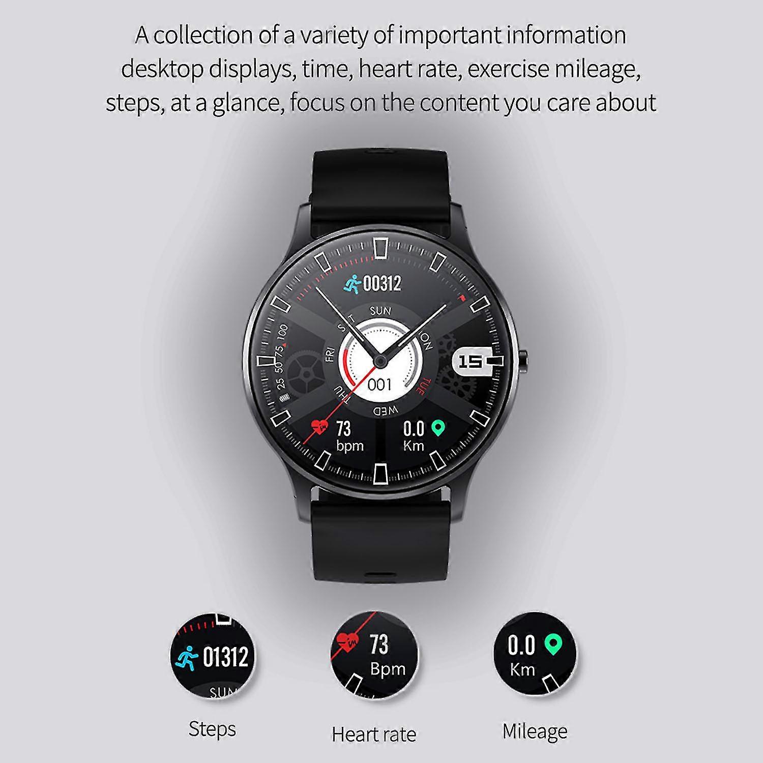 S33 1.28-inch Screen Full Touch Screen Health Monitoring Smart Watch Sports Watch Smart Bracelet - Blue