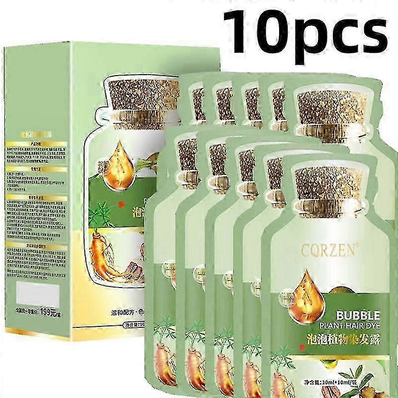 10pcs Natural Plant Hair Dye Bubble New Botanical Based For Grey Hair Color Bubble Dye