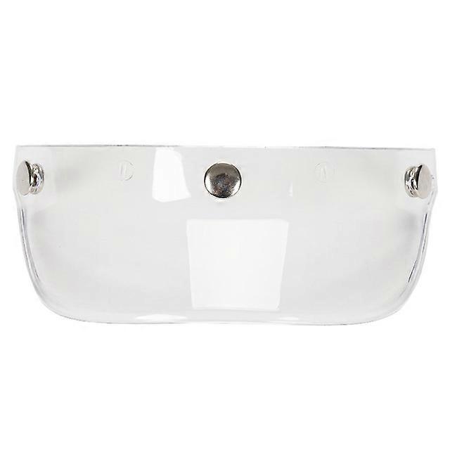 Universal 3 Snap-Button Visor Flip Up Wind Shield for Open Face Motorcycle Helmet Anti-UV, Fog and Scratch Automobile