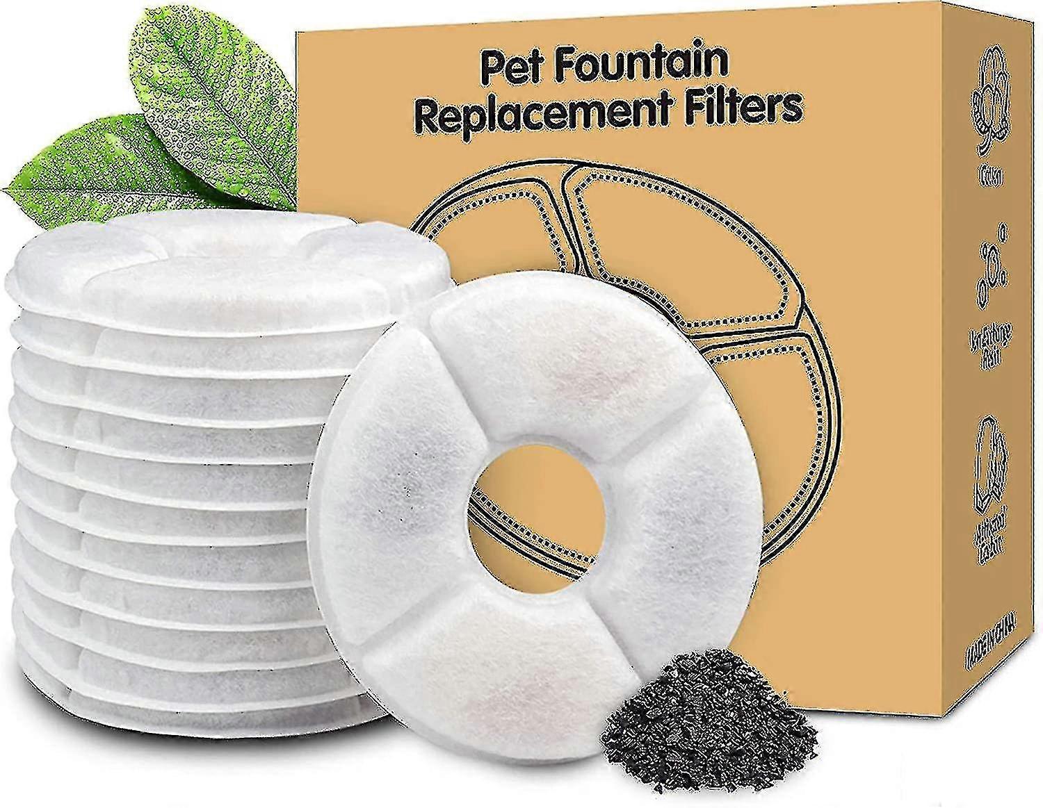 12 מסנני החלפת מזרקת חתול ארוזים | מסנני מזרקת מים לחיות מחמד | מסנני פחם מופעלים