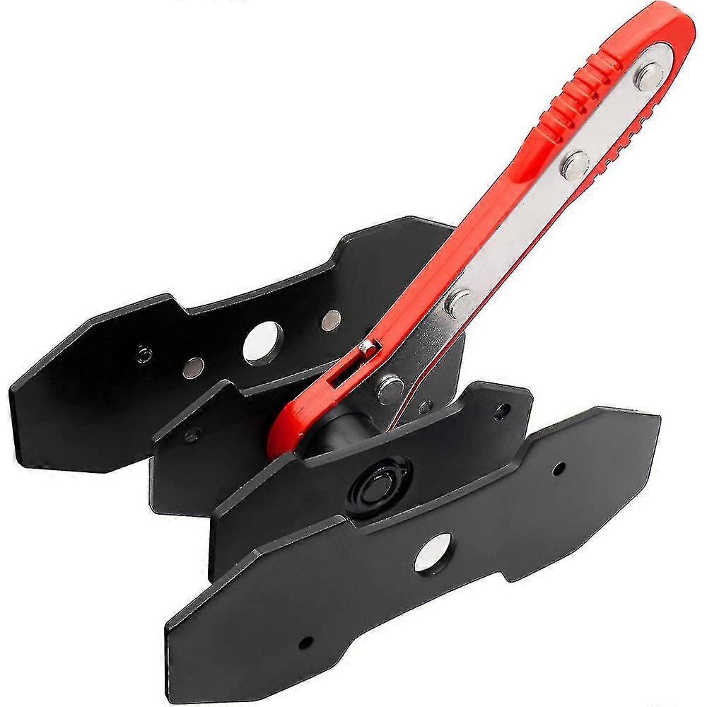 Brake Caliper Press Tool, Car Ratcheting Brake Caliper Piston Spreader Press Tool With 2 Pcs Steel Plates, Red WQQ