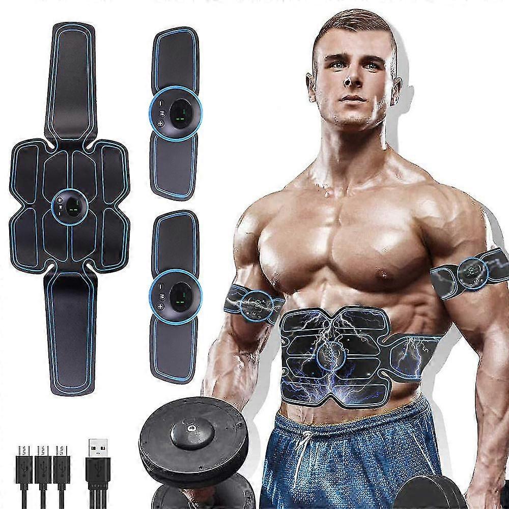 Abs Stimulating Belt, Abdominal Toner-training Device For Muscles,blue