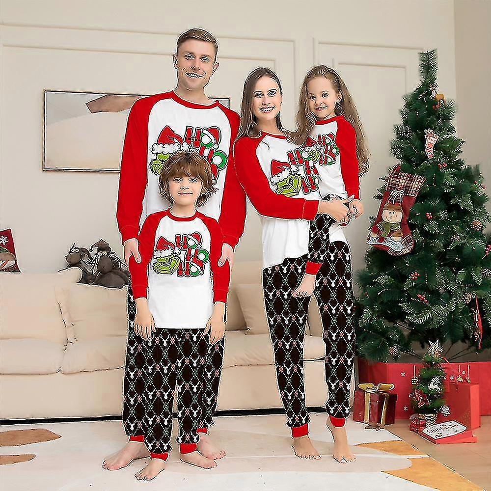 2023 Rodinné oblečenie na spanie Grinch Zladené vianočné pyžamo Mama Otec Dcéra Syn Vianočné nočné prádlo Pyžamá Pjs Set Párty darčeky