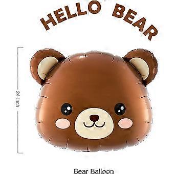 Teddy Bear Balloons - 4 Pack 24 Inch Foil Balloons For Baby Shower & Birthday Parties