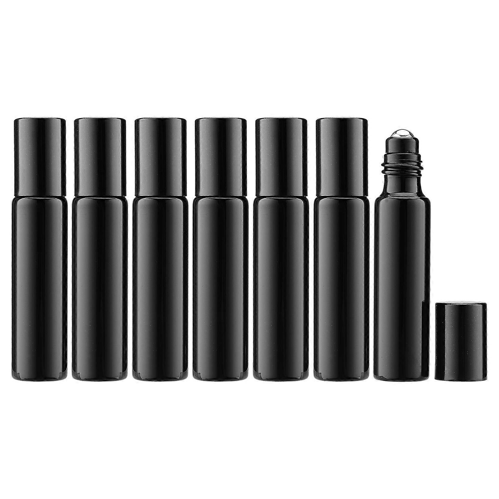 7 Pcs Empty Perfume Glass Roll On Bottle with Metal Ball Essential Oil Roller Bottles for Travel and Sample Perfume Storage