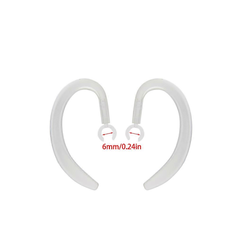 2pcs Écouteurs compatibles Bluetooth Soft Rétractable Ear Hook Clip