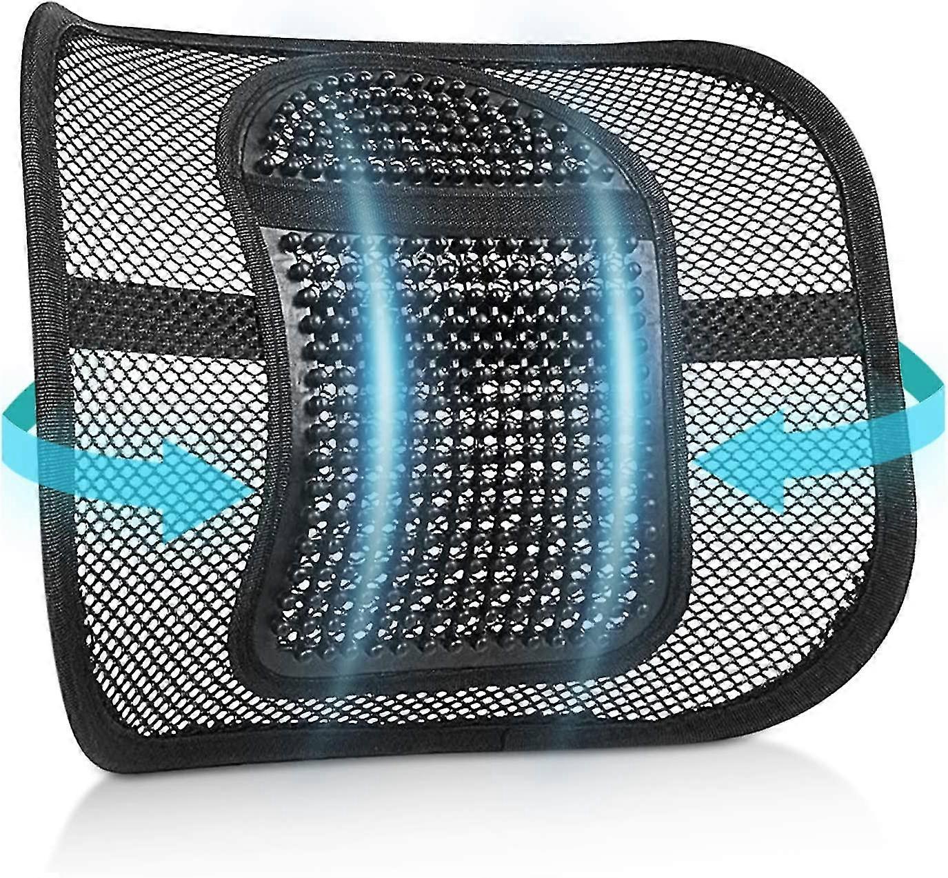 Mesh Lumbar Support With Elastic Straps For Back And Seat Back