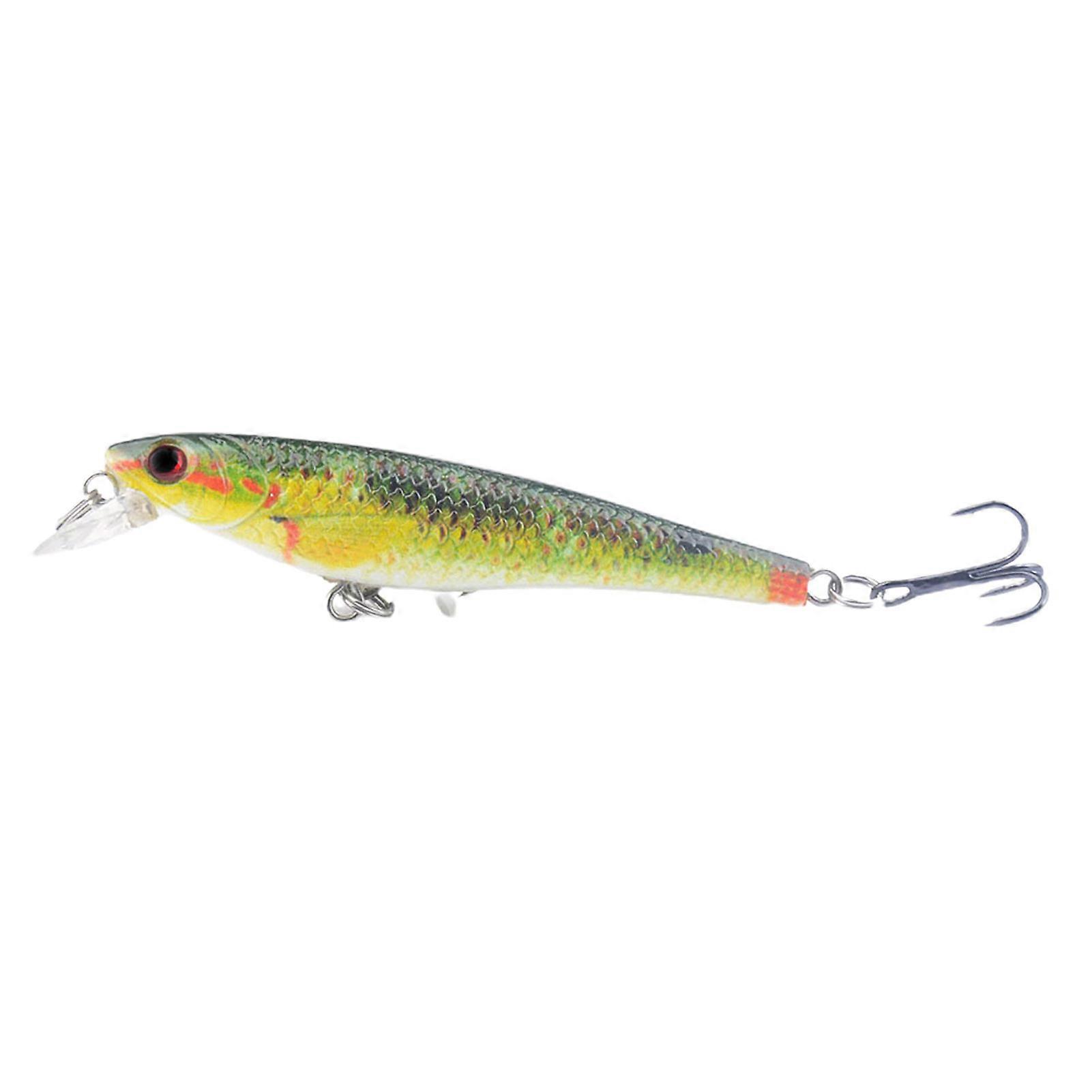 Kaesi6.7cm/4g Fishing Bait Triple Hooks Rust-proof Anti-corrosion High Strength Long Shot 3D Fisheyes Fake Bait for Outdoor