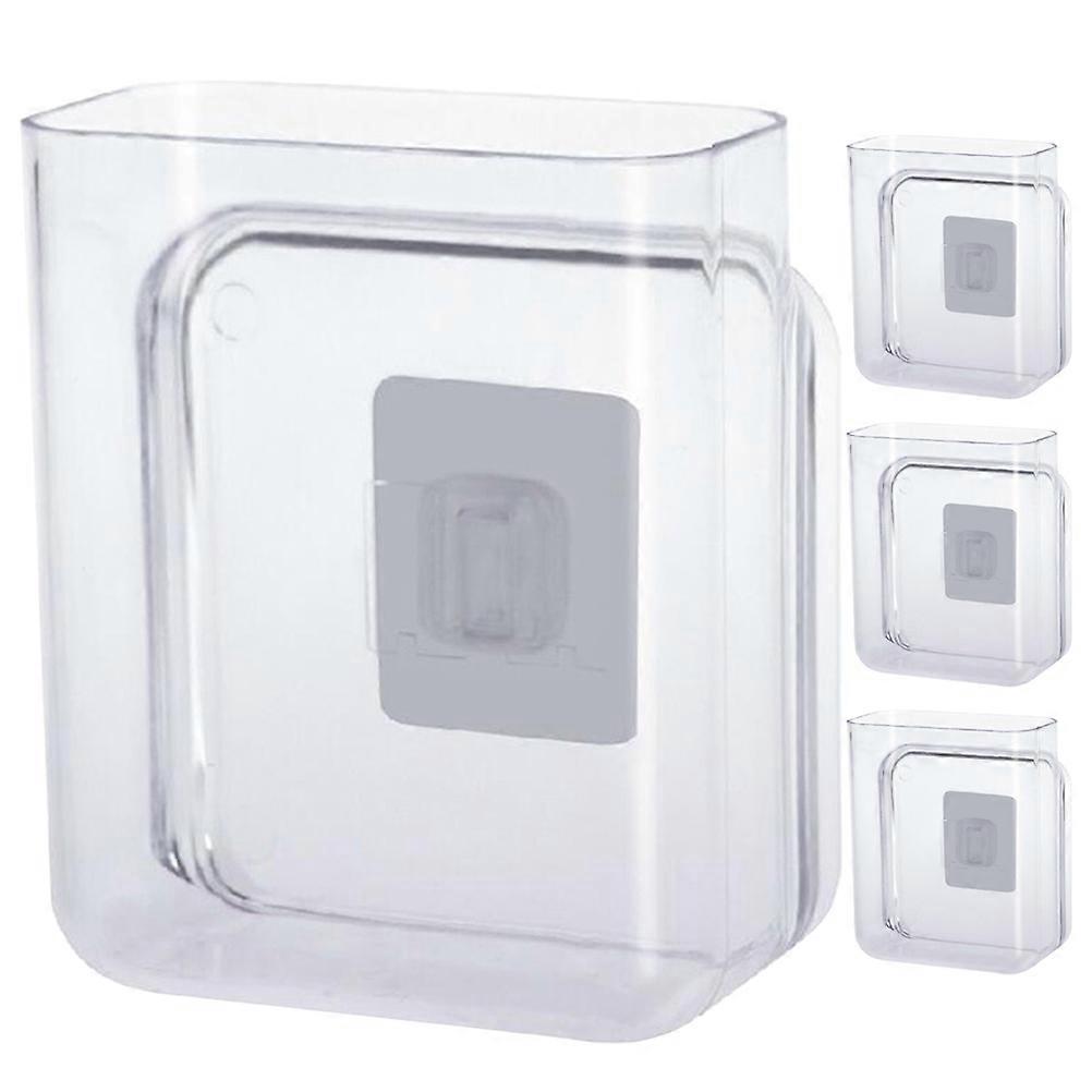 4pcs Wall Mounted Storage Boxes Storage Organizer Bins Wall Mounted Storage Case